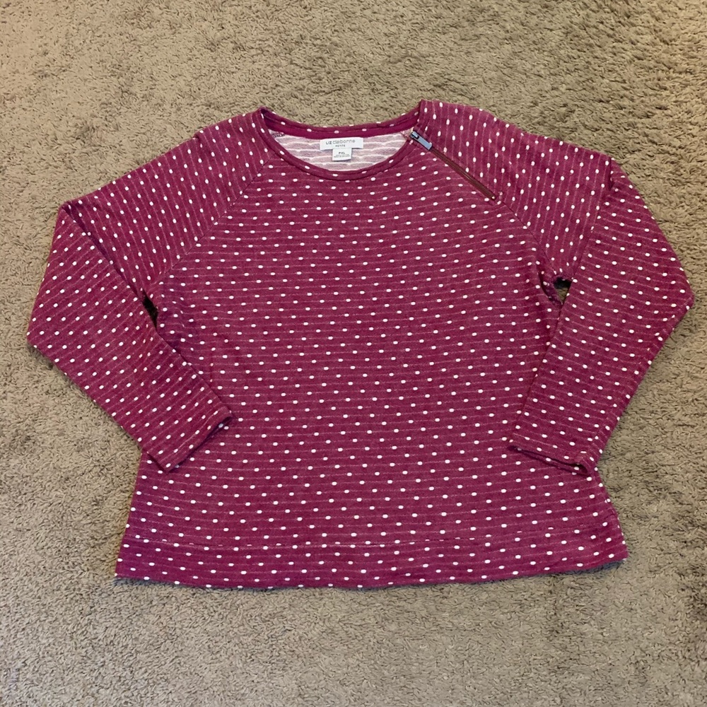 Liz Claiborne Petite Polka Dot Top XL